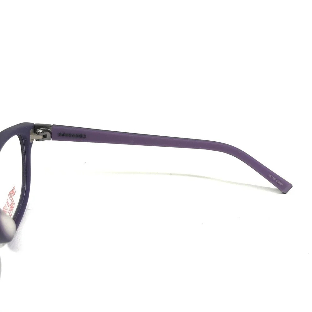 Converse Kids Eyeglasses Frames K022 BLACK Purple Round Full Rim 49-15-130